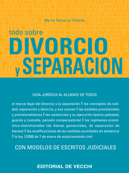 Title details for Todo sobre divorcio  y separación by Mercè Tabuenca Petanàs - Available